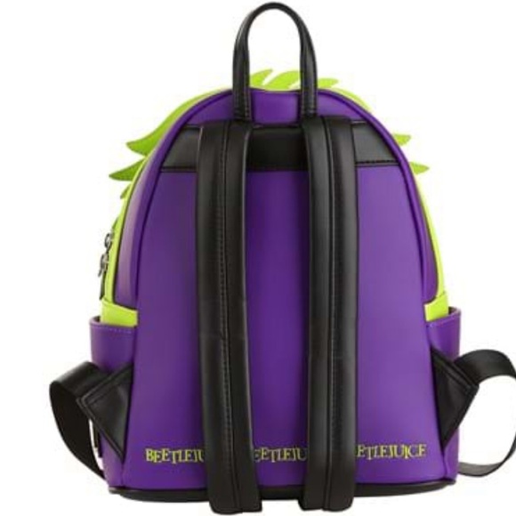 💚🖤NWT-Loungefly Beetlejuice Mini Backpack💚🖤 - Picture 5 of 10